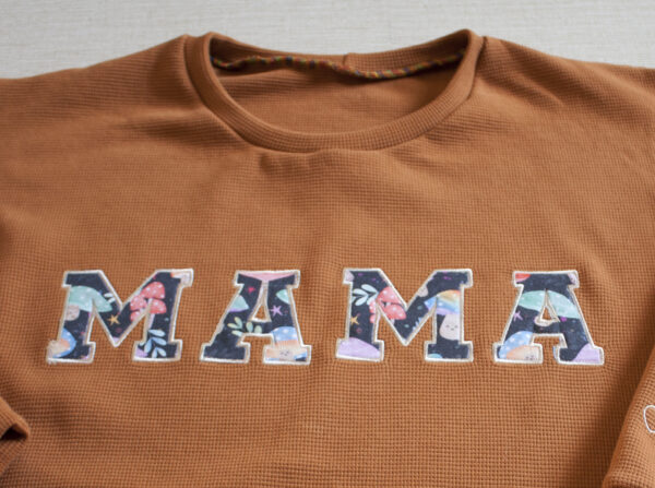 Womens' Varsity Embroidered Waffle Sweater - Image 5