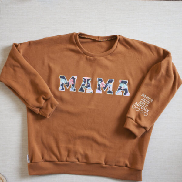 Womens' Varsity Embroidered Waffle Sweater - Image 6