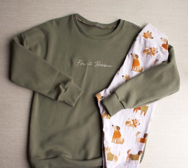 Womens' Embroidered Waffle Sweater
