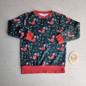 PRE-LOVED; RE-LOVED Age 6 Squish Sweater EUC Festive Foxes/Brique