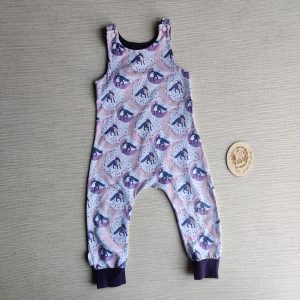 PRE-LOVED; RE-LOVED Age 2 Romper EUC Lilac Foxes/Dark Purple
