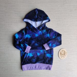 PRE-LOVED; RE-LOVED Age 2 Squish Hoody EUC Galaxy/Lilac