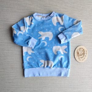 PRE-LOVED; RE-LOVED Age 1 Squish Sweater EUC Polar Bears/Baby Blue