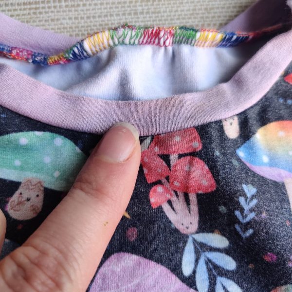 PRE-LOVED; RE-LOVED Age 2 Colour Block Tunic Dress GUC Magical Mushrooms/Lilac - Image 3