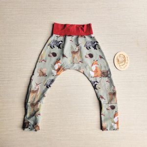 PRE-LOVED; RE-LOVED Age 1 Grow With Me Harems EUC Woodland Creatures/Wine Red