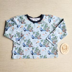 PRE-LOVED; RE-LOVED Age 3 Long Sleeve Boxy T PLAYWEAR MM Animal Earth
