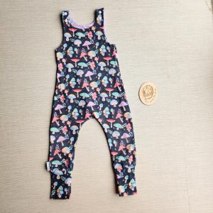 PRE-LOVED; RE-LOVED Age 1 GWM Romper GUC Magical Mushrooms/Light Lilac