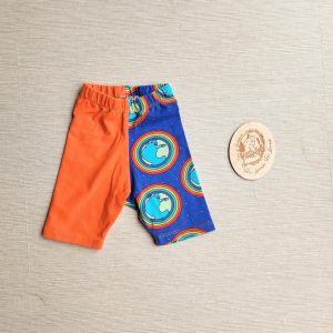 PRE-LOVED; RE-LOVED Age 6-12m Split Colour Cycle Shorts EUC Be Kind/Bright Orange