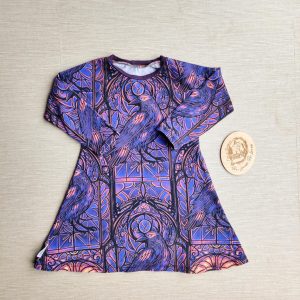 PRE-LOVED; RE-LOVED Age 2 Long Sleeved Tunic Dress EUC Ravens/Dark Purple