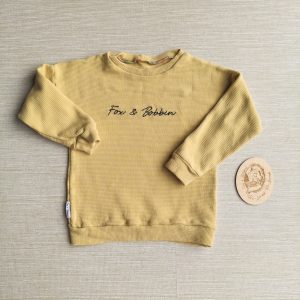 PRE-LOVED; RE-LOVED Age 5 Waffle Sweater EUC Yellow