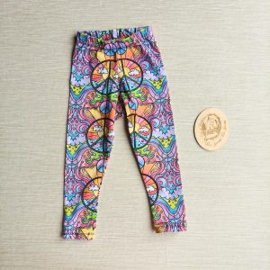 PRE-LOVED; RE-LOVED Age 2 Leggings EUC Peace & Rainbows