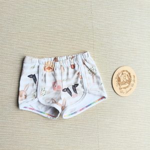 PRE-LOVED; RE-LOVED Age 2 Track Shorts EUC On the Farm/White