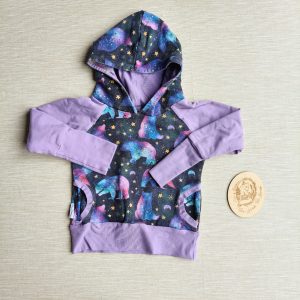 PRE-LOVED; RE-LOVED Age 1-3Y Grow With Me Hoody GUC Ursa Major/Lilac