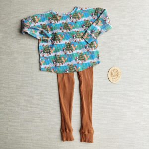 PRE-LOVED; RE-LOVED Age 6 Lounge Set EUC Gather Round the Tree/Rust rib