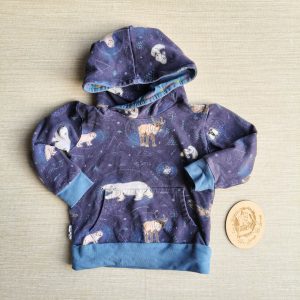 PRE-LOVED; RE-LOVED Age 3 French Terry Hoody GUC MM Arctic Animals/Blue