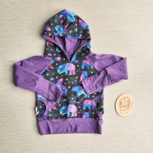 PRE-LOVED; RE-LOVED Age 1-3y Grow With Me Hoody EUC Ursa Major/Purple