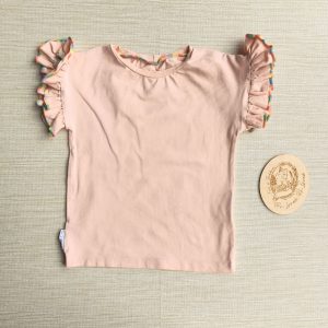 PRE-LOVED; RE-LOVED Age 3 Frilly Dolman T PLAYWEAR Light Salmon