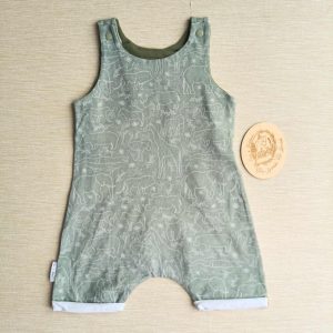 PRE-LOVED; RE-LOVED Age 2 Shorty Romper EUC Safari/Khaki