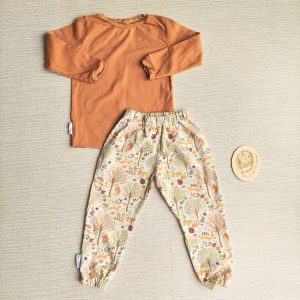 PRE-LOVED; RE-LOVED Age 3 OUTFIT: Relax Fit Joggers and Long Sleeve T EUC Woodland Wander/Rust