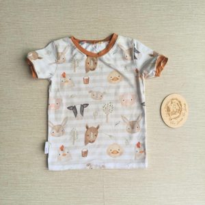 PRE-LOVED; RE-LOVED Age 3 T Shirt EUC On the Farm/Rust