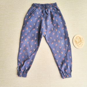 PRE-LOVED; RE-LOVED Age 3 Relax Fit Joggers GUC MM Denim Mushrooms/Red with pockets