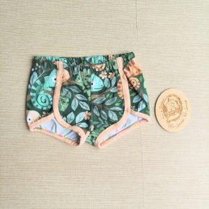 PRE-LOVED; RE-LOVED Age 3 Track Shorts EUC Chameleons/Salmon