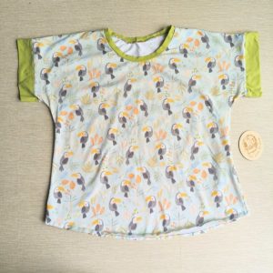 PRE-LOVED; RE-LOVED 4XL Dolman T EUC MM Toucans/Lime Green