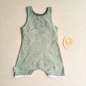 PRE-LOVED; RE-LOVED Age 3 Shorty Romper EUC Safari/Khaki
